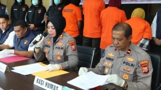 Polres Ternate saat jumpa pers. Foto: Istimewa